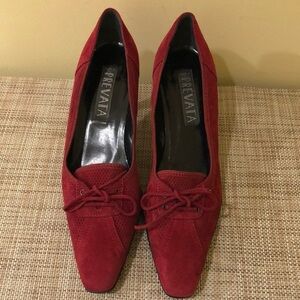 Women’s Heels Italian PreVata Designer Shoes Women's Pumps Suede Shoes Size 9